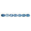 Mother-of-pearl shell 1pkg1, flat oval bead 15 inch blue 30x20mm-31x21mm image number 1