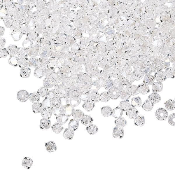 Bead 48pk crystal argent flare, Preciosa Czech crystal 3mm bicone image number 0