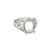 Ring, sterling silver, 14x10mm 4-prong oval setting, size 7. Sold individually. image number 0