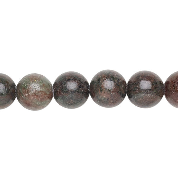 Bead, Kashgar garnet (natural), 10mm round, B grade, Mohs hardness 7 to 7-1/2. Sold per 15-1/2" to 16" strand. image number 0