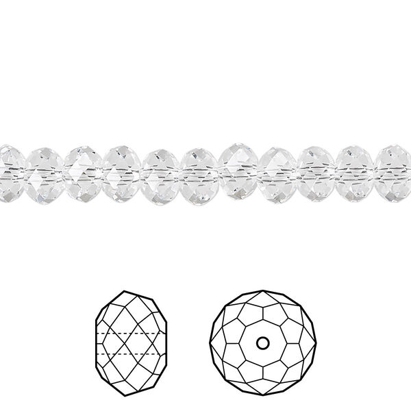 Bead 144pk crystal, Crystal Passions® 6x4mm rondelle 5040 image number 0