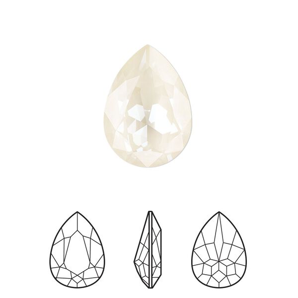 Fancy stone 48pk crystal linen ignite, Swarovski® 18x13mm pear 4320 image number 0