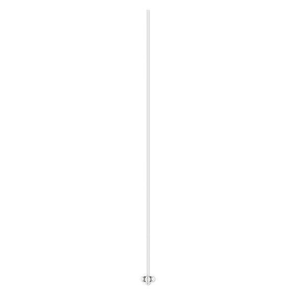 Head pin, antique silver-plated pewter (tin-based alloy) and brass, 3 to 3-1/2 inches with 4mm beaded head, 18 gauge. Sold per pkg of 4. image number 0