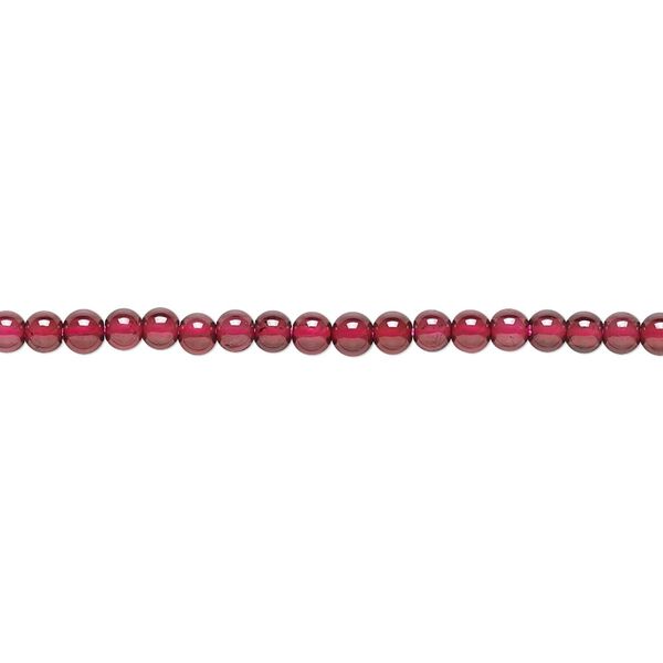 Rhodolite garnet 1pkg1, semi-round bead natural 15.5-16 inch 2-2.5mm image number 0