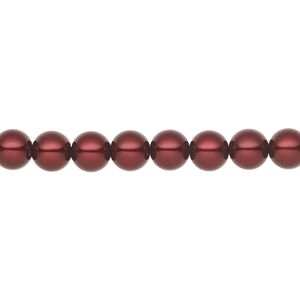 Pearl 200pk bordeaux, Preciosa Czech crystal 6mm round