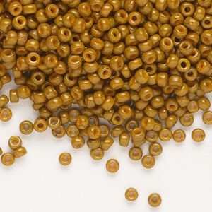 Seed bead, Miyuki, glass, pkg/50g, #8 rocaille, Duracoat® opaque outside dyed sienna, (RR-4459).