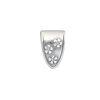 Bail, JBB Findings, fold over style, antiqued sterling silver, 16.5x10.5mm shield with flowers and 12mm grip length. Sold individually. image number 0