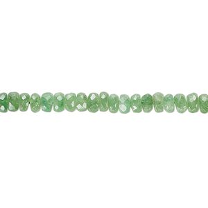 Chrome diopside 1pkg1, hand-cut faceted rondelle bead natural 6 inch 4x2mm-5x3mm
