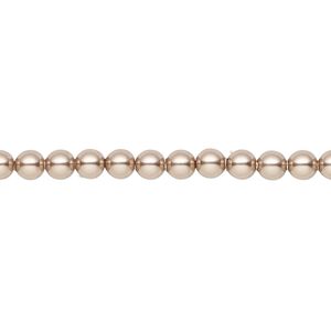 Pearl 500pk bronze, Crystal Passions® 4mm round 5810