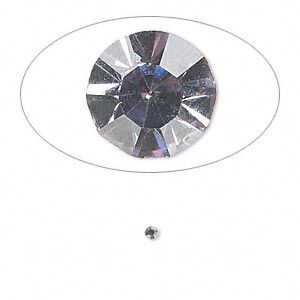 Chaton, glass rhinestone, lavender, foil back, 1.8-1.9mm faceted round, PP12. Sold per pkg of 72.