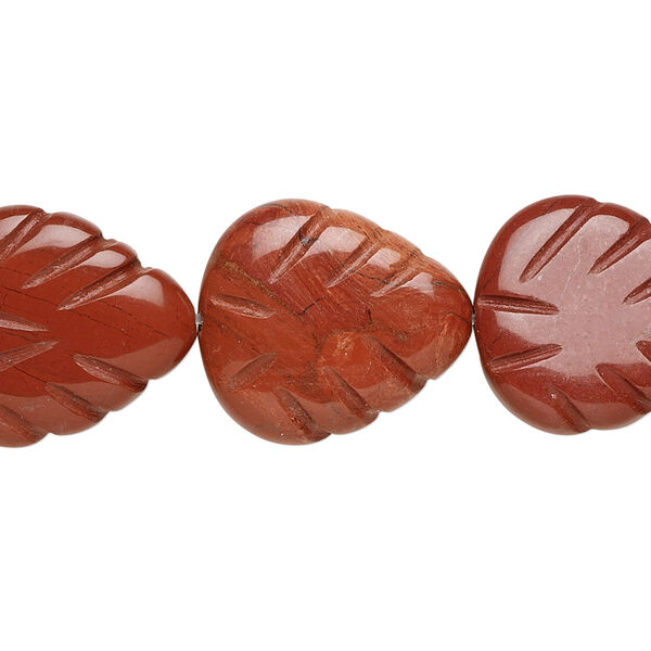 Red jasper 1pkg1, hand-cut carved shell bead natural B grade, 15.5-16 inch 20x18mm image number 0