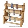 Display, bracelet, lacquered wood, 12 x 11-3/4 x 6-inch three-tier. Sold individually. image number 1