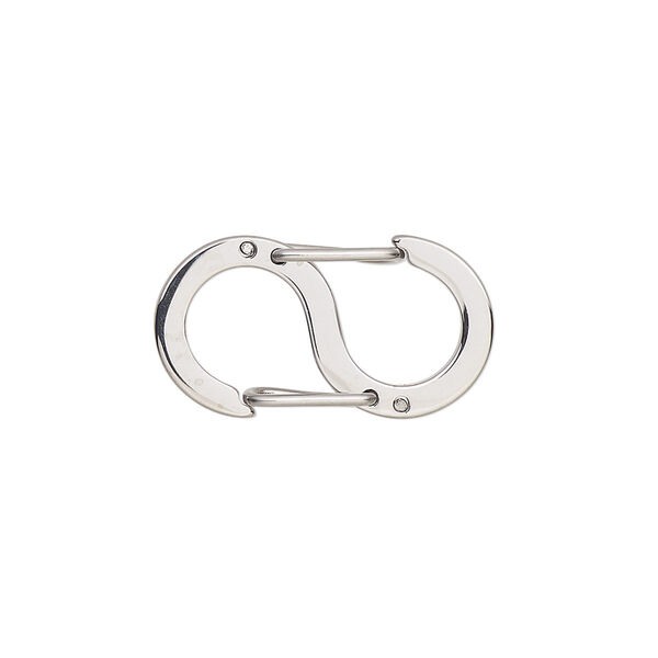 Clasp, S-biner, stainless steel, 22x12mm. Sold individually. image number 0