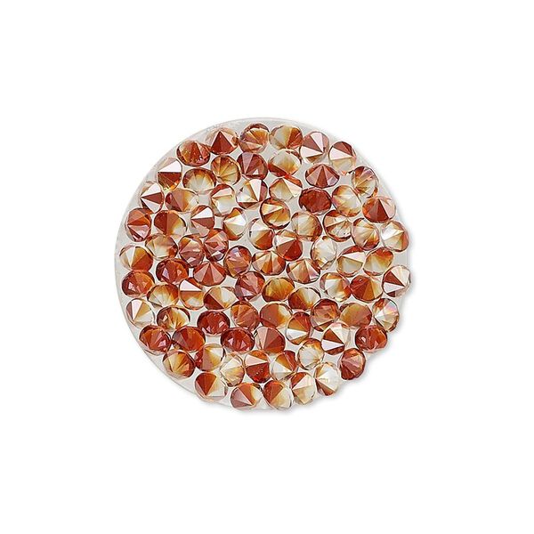 Iron-on transfer 1pk crystal red magma, Crystal Passions® 24mm round 72013 image number 0