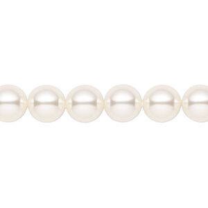 Pearl 250pk white, Crystal Passions® 8mm round 5810