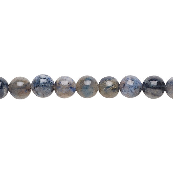 Bead, flower dumortierite (natural), 6mm round, B grade, Mohs hardness 7. Sold per 15-1/2" to 16" strand. image number 0