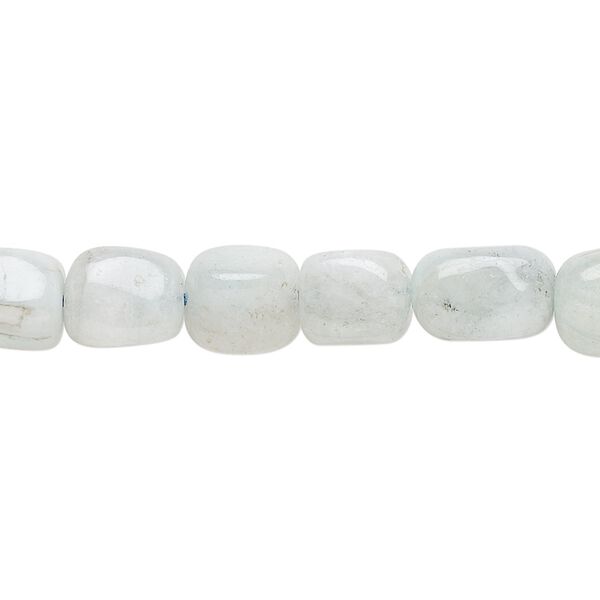 Aquamarine 1pkg1, pebble bead 15 inch medium image number 0