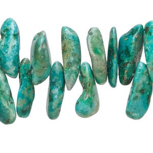 Turquoise 1pkg1, chip bead, 15 inch large to extra-large