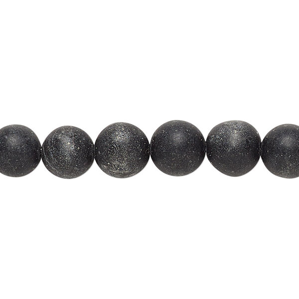 Bead, blackstone (dyed), 8-9mm round, D grade, Mohs hardness 6-1/2 to 7. Sold per 15-inch strand. image number 0