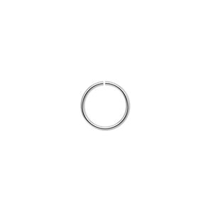Jump ring, imitation nickel-plated brass, 10mm round, 8.4mm inside diameter, 20 gauge. Sold per pkg of 100.