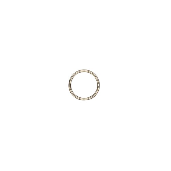 Jump ring, 14Kt gold-filled, 8mm soldered round, 6.6mm inside diameter, 22 gauge. Sold per pkg of 10. image number 0