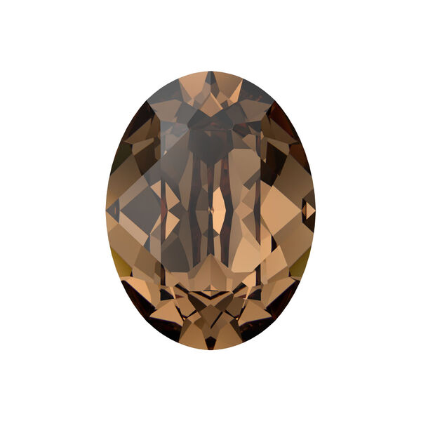Fancy stone 1pkg4 light smoked topaz foil back, Crystal Passions® Regenerated 8x6mm oval 4120 image number 0
