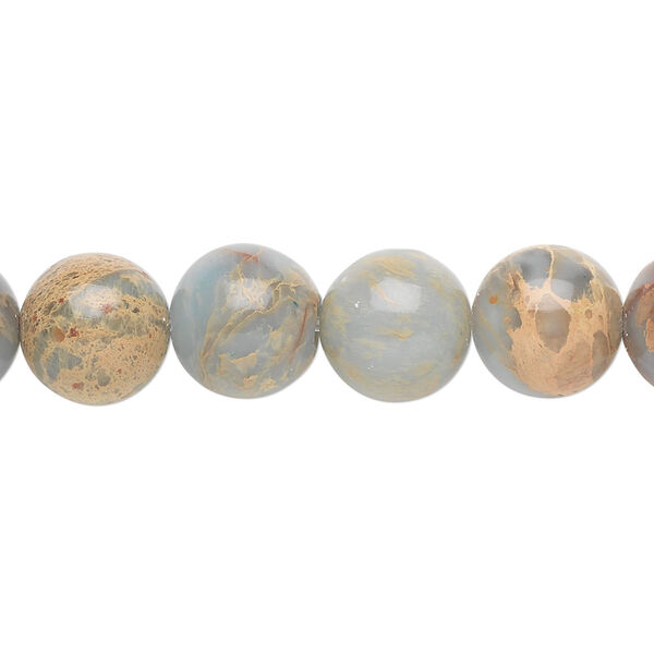 Bead, aqua terra "jasper" (onyx marble) (natural), 10mm round, B grade, Mohs hardness 3. Sold per 15-1/2" to 16" strand. image number 0