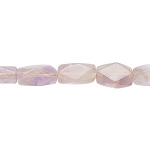 Amethyst / ametrine 1pkg1, hand-cut faceted square tube bead 13 inch 9x5mm-12x7mm
