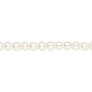 Pearl 2pk cream, Celestial Crystal® 4mm round 15.5-16 inch