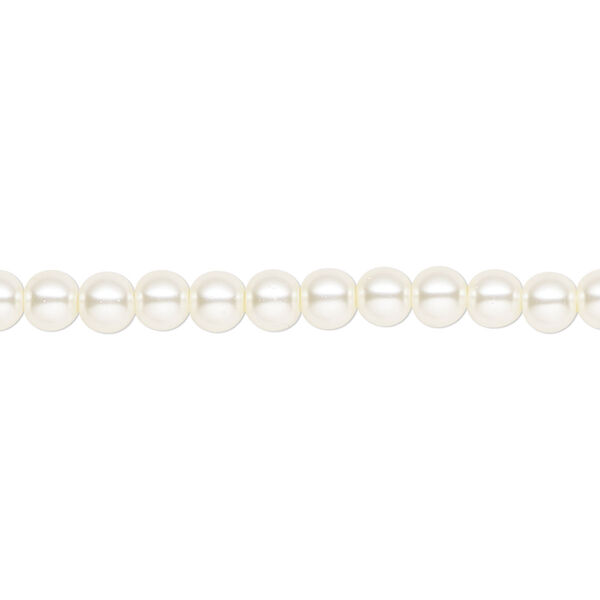 Pearl 2pk cream, Celestial Crystal® 4mm round 15.5-16 inch image number 0
