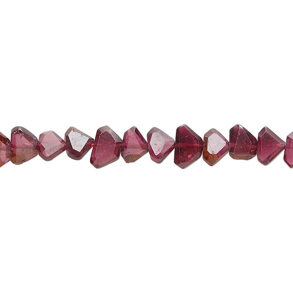 Rhodolite garnet 1pkg1, hand-cut faceted freeform bead C grade, 14 inch 6x3mm-8x5mm image number 0