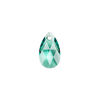 Drop 1pkg144 Caribbean green, Swarovski&reg; ReCreated&trade;, 16mm pendant faceted pear 6106 image number 0