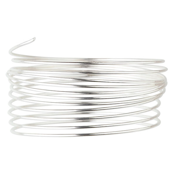 Wire, sterling silver, dead-soft, round, 22 gauge. Sold per pkg of 5 feet. image number 0