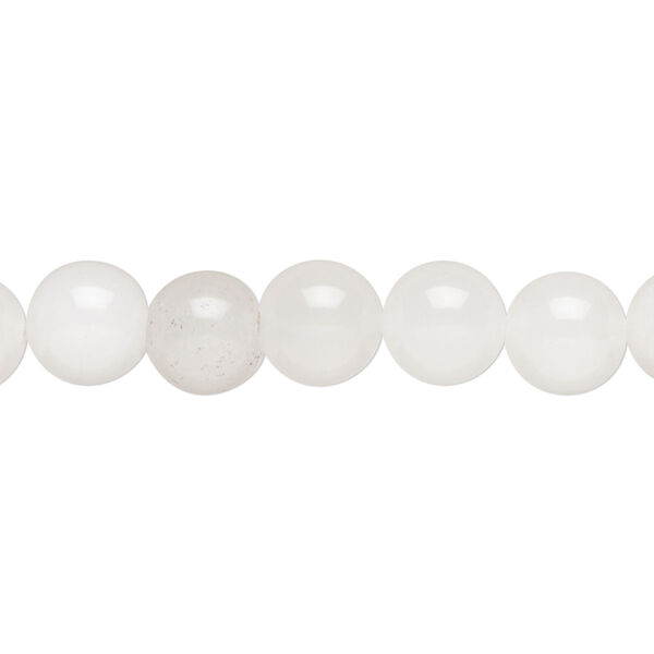 Snow quartz 1pkg1, round bead C grade, 15 inch 7-9mm image number 0