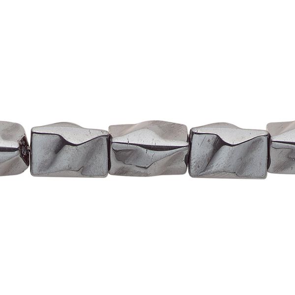 Hemalyke™ 1pkg1, textured triangular tube bead 15.5-16 inch 12x8mm image number 0