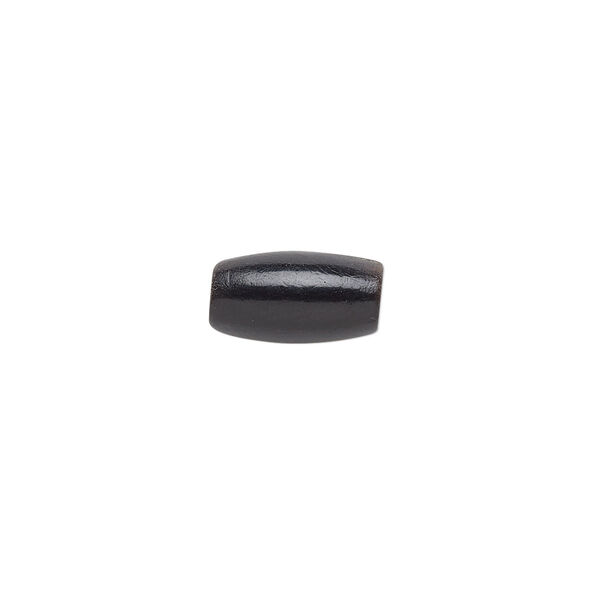 Bead, horn (dyed), black, 13x6mm-13x8mm hairpipe, Mohs hardness 2-1/2. Sold per pkg of 64. image number 0
