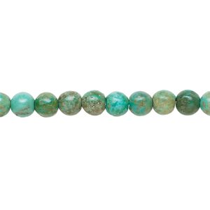 Turquoise 1pkg1, round bead 15.5-16 inch 4-5mm