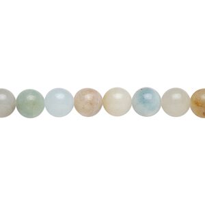 Flower amazonite 1pkg1, round bead natural 15.5-16 inch 6mm
