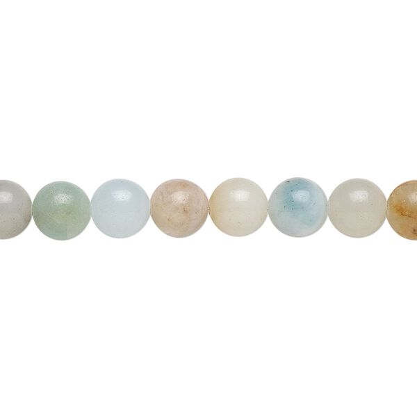 Flower amazonite 1pkg1, round bead natural 15.5-16 inch 6mm image number 0