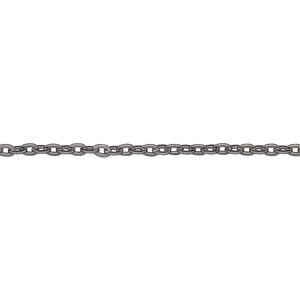Chain, gunmetal-finished steel, 2mm flat cable. Sold per pkg of 39 inches.