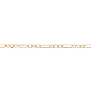 Chain 1pkg1 14Kt gold-filled figaro, 2mm flat, 5 foot unfinished