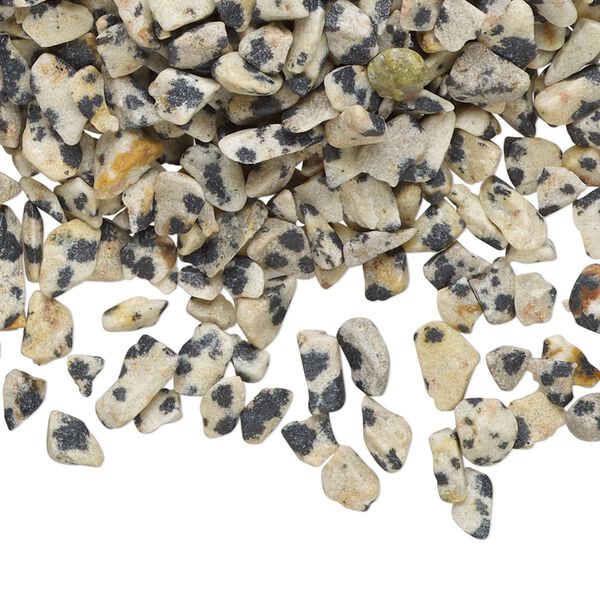 Dalmatian jasper 1pkg1, undrilled tumble polished inlay chip natural 2 oz mini image number 0