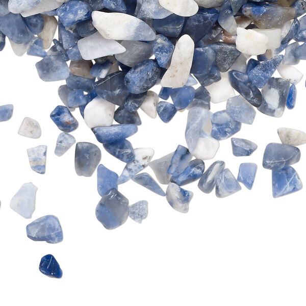 Sodalite 1pkg1, undrilled tumbled polished inlay chip natural 2 oz mini image number 0