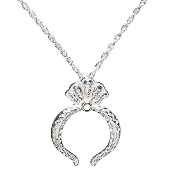 Necklace, Simple and Sleek Jewelry™, sterling silver, wearable at 16 and 18 inches. Sold individually. image number 0