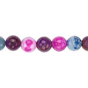 Crackle agate 1pkg1, faceted round bead 15 inch 8-9mm