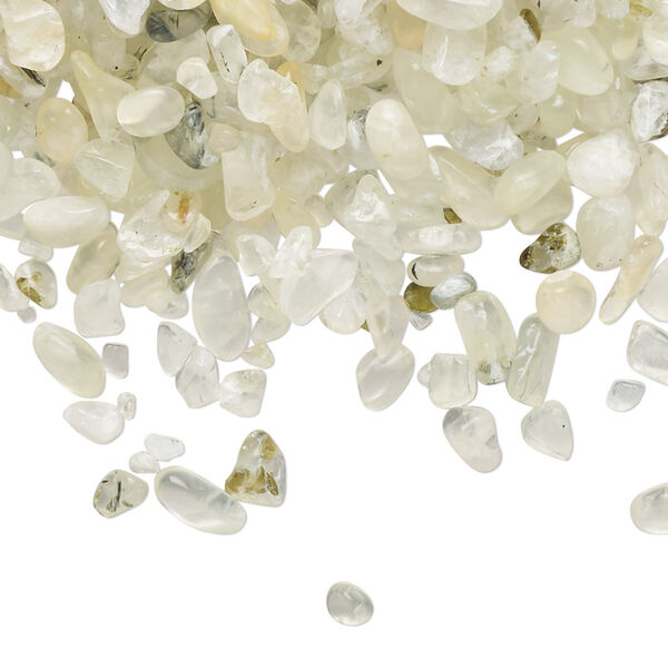 Inlay chip, prehnite (natural), mini undrilled tumbled polished chip, Mohs hardness 6 to 6-1/2. Sold per 2-ounce pkg. image number 0