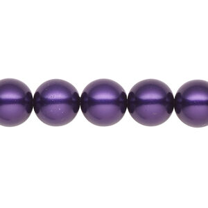 Pearl 1pk purple, Celestial Crystal® 10mm round 15.5-16 inch