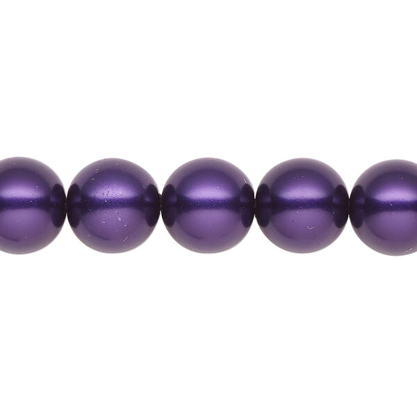Pearl 1pk purple, Celestial Crystal&reg; 10mm round 15.5-16 inch image number 0
