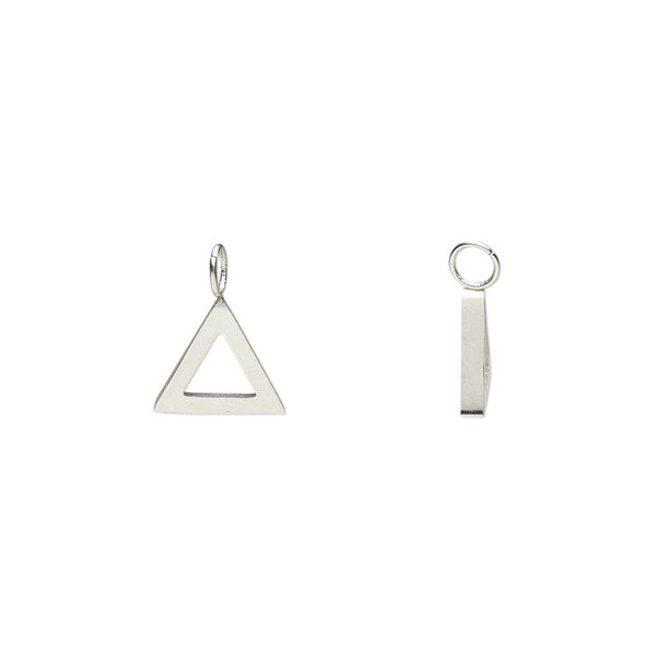 Drop, stainless steel, 8mm double-sided open triangle. Sold per pkg of 2. image number 0