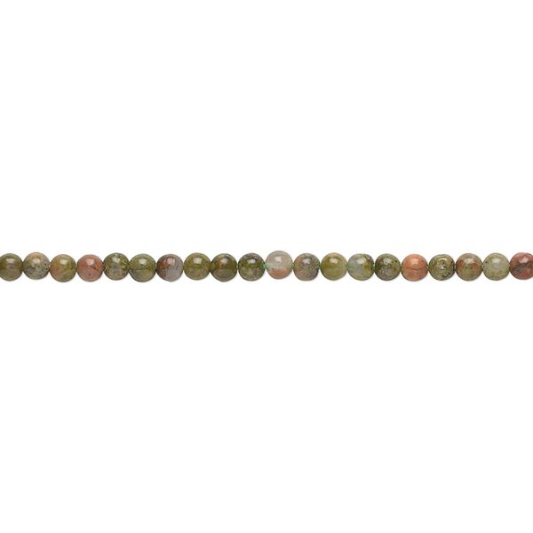 Unakite 1pkg1, round bead natural 15.5-16 inch 2mm image number 0